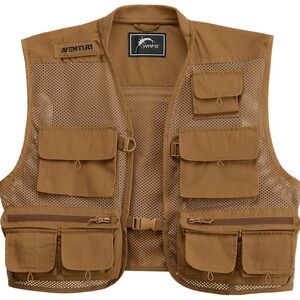 White River Fly Shop Aventur1 Mesh Fly Fishing Vest Size Medium 10 pocket vest